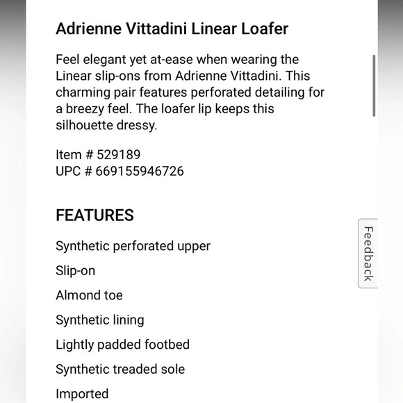 Adrienne vittadini perforated flats in excellent like new condition size 10​ - Picture 2 of 8